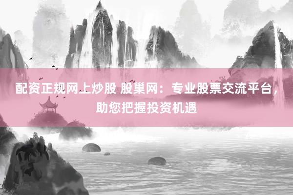 配资正规网上炒股 股巢网：专业股票交流平台，助您把握投资机遇