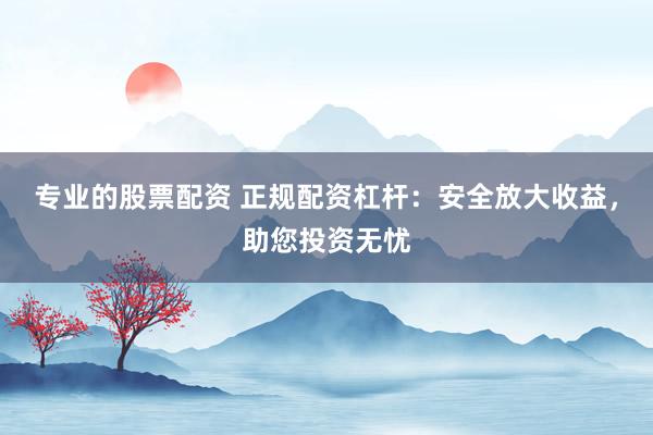 专业的股票配资 正规配资杠杆：安全放大收益，助您投资无忧