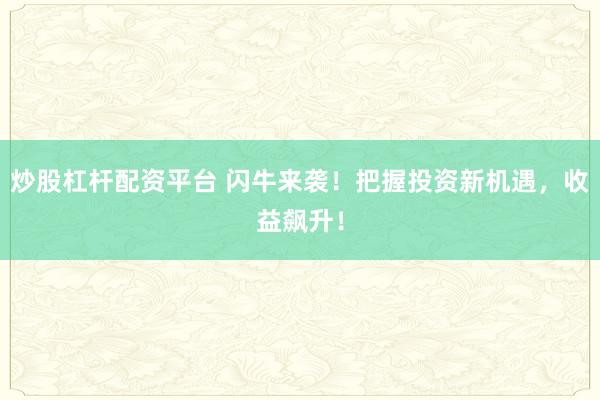 炒股杠杆配资平台 闪牛来袭！把握投资新机遇，收益飙升！