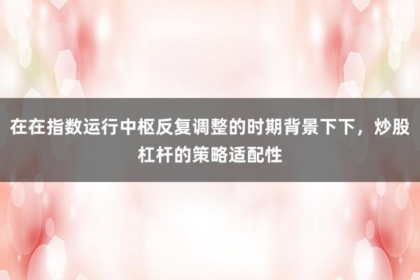在在指数运行中枢反复调整的时期背景下下，炒股杠杆的策略适配性