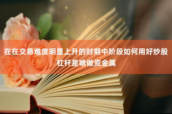 在在交易难度明显上升的时期中阶段如何用好炒股杠杆是啥做资金属