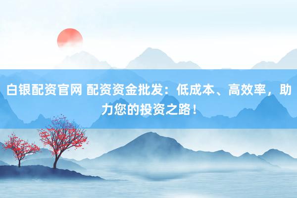白银配资官网 配资资金批发：低成本、高效率，助力您的投资之路！